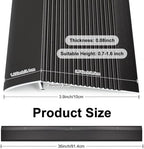 Aluminum Floor Transition Strip, Threshold Ramps for Doorways, Bridge The Height Less Than 1.6″, for Tile Hardwood Laminate Vinyl Concrete, Size 36 x 3.9 x 0.35in (Black)