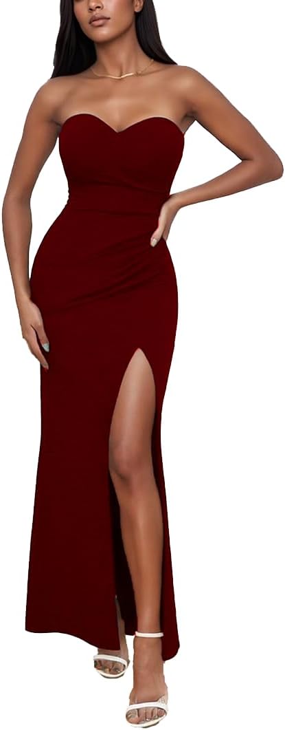 LightlyKiss Women's Bodycon Wedding Guest Dress Formal Cocktail Party Evening Gown