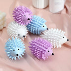 3 Pack Hedgehog Shaped Laundry Balls, Reusable Washing Machine Fabric Softener Balls, Laundry Dryer Balls for Reducing Wrinkles and Static (White+Pink+Blue)