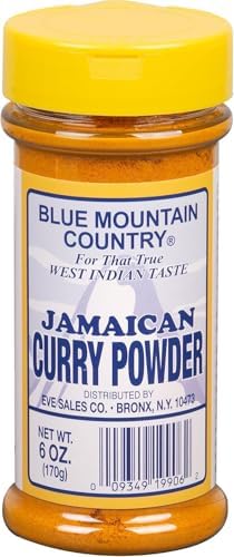 Blue Mountain Country Jamaican Curry Powder – 6 oz Shaker Bottle | Authentic West Indian Curry Spice Blend for Meat, Seafood, Vegetables & More [Pack of 2]