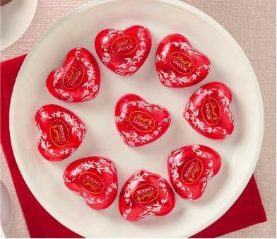 Valentine's Day Milk Chocolate Heart Shaped Chocolate Approx 40 Pieces of Premium Milk Chocolate with Smooth, Melting Truffle Center Individually Wrapped In Elegant Gift Box - Perfect Chocolate Candy for Gift, Veriety Stockings & Baskets