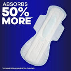 Always Maxi Overnight Pads with Wings for Women, Size 5, Extra Heavy Overnight Absorbency, Unscented, 36 Count