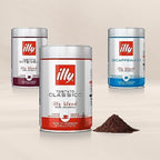 illy Ground Coffee Espresso - 100% Arabica Coffee Ground – Classico Decaf Roast - Notes of Caramel, Toasted Bread & Chocolate - Rich Aromatic Profile - No Preservatives – 8.8 Ounce