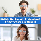 2 PCS Auto Focus Glasses Self Adjusting, Automatic Zoom Anti-Blue Light Presbyopia Glasses, Intelligent Dual Focus Smart Reading Glasses for Women & Men(Blue)