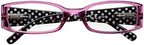 Eyekepper 5-Pack Spring Hinges Polka Dots Patterned Temples Reading Glasses Readers Women Purple +1.0