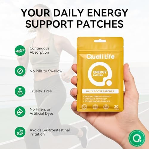 Energy Patches for Women and Men - Daily Wellness Awake Patch with Caffeine for Boost Energy & Reduced Fatigue -30 Count