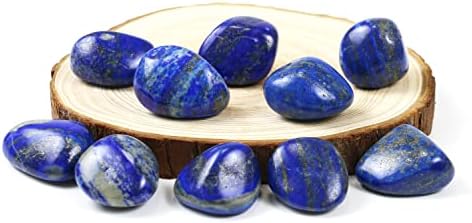 Tumbled Polished Natural Lapis Lazuli Stone, Crystals and Healing Stones Quartz Bulk for Wicca, Reiki, Healing Energy, Chakra Stones, Witchcraft Supplies(10Pcs)