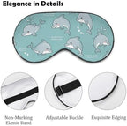 Funny Cute Dolphin Eye Masks for Sleep Adjustable Sleep Mask Soft Blackout Sleeping Eye Mask for Men Women Full Night's Sleep