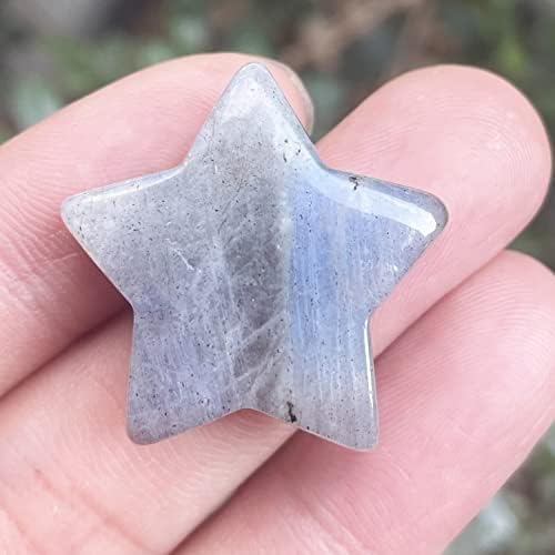 Fekuar Moonstone Crystal Star Chakra Stones for Reiki Healing Yoga Balance Meditation Polished Mini Pocket Palm Stone 1 Inch (30mm)