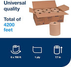 Tork Matic Paper Hand Towel Roll Natural H1, Universal, 100% Recycled Fiber, 6 Rolls x 700 ft, 290088