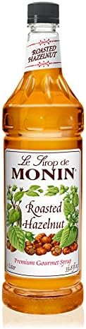 Monin Roasted Hazelnut Syrup, 33.8-Ounce Plastic Bottle (1 liter)