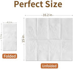 Disposable Napkins, 2-Ply 300 Count Paper Dinner Napkins, White Napkins Bulk for Wedding Party Bathroom and Everyday Use (16.2" X 15")