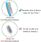 DR PERFECT Extra Hard & Firm Toothbrush Large Long Head Whitening Teeth Pack of 4