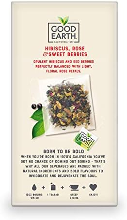 Good Earth Sensorials Hibiscus, Rose & Sweet Berries Herbal Tea 15 ct Box