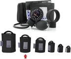 MDF Instruments Extra Large Gauge Calibra Pro Aneroid Sphygmomanometer + MDF Latex-Free Large Adult Replacement Blood Pressure Monitor Cuff D-Ring - Double Tube