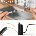 10 Pieces Nylon Cleaning Brush Set, Tube Bottle Straw Washing Cleaner Bristle Kit Tool Black
