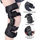 OA Unloader Knee Brace - Arthritis Pain Relief, Osteoarthritis, Bone on Bone Knee Joint Pain, Cartilage Defect Repair, Avascular Necrosis Hinged, Degeneration (Black Right)