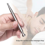 FeelFree Sport Stainless Steel Manual Acupuncture Pen-Deep Tissue Massage Tool-Trigger Point Massage Relief Pain Therapy Tools Full Body Relaxing Trigger Self-Massage Acupressure Bar (A)