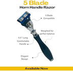 G.B.S Premium Shaving Set for Men – Pure Badger Brush, Fusion Compatible 5-Blade Razor with Weighted Ebony Handle, Natural Shave Soap, Chrome Stand & Stainless Steel Bowl