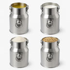 Stainless Steel Jug 1.32 Gallon Can with Lid, Metal Container Large Capacity Milking Pail for Goats, Food Grade for Cow or Home Use
