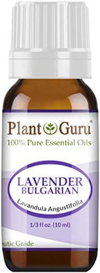 Lavender Essential Oil 10 ml (Bulgarian) 100% Pure Natural Undiluted Therapeutic Grade for Skin, Body and Hair Growth, Aromatherapy Diffuser, Great for Relaxation and Calming.