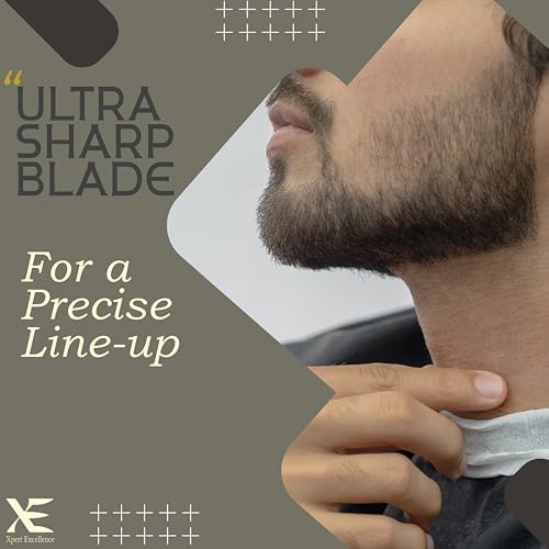 XE Barber Cut Throat Razor Kit with 100 Baldes– Single Blade Barber Shaping Razor with Wooden Handle Straight Edge Cut Throat Razor – Ideal Beard and Moustache Shaving Razor