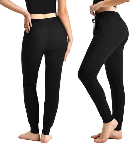 CADITEX Womens Joggers with Pockets,Stretch Active Drawstring Sweatpants Women for Travel Workout Running