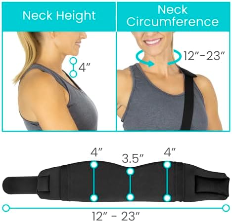 Vive Neck Brace for Neck Pain and Support for Women, Men - Cervical Collar - Soft Neck Brace for Pinched Nerve - Vertebrae Whiplash Wrap for Posture, Sleeping - Spinal Support and Spine Pressure
