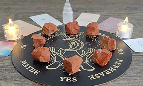 MAIBAOTA Natural Red Jasper Stone Raw Crystals Bulk Healing Crystal Stones 1" Raw Rough Gemstones Rocks for Tumbling Polishing Cutting