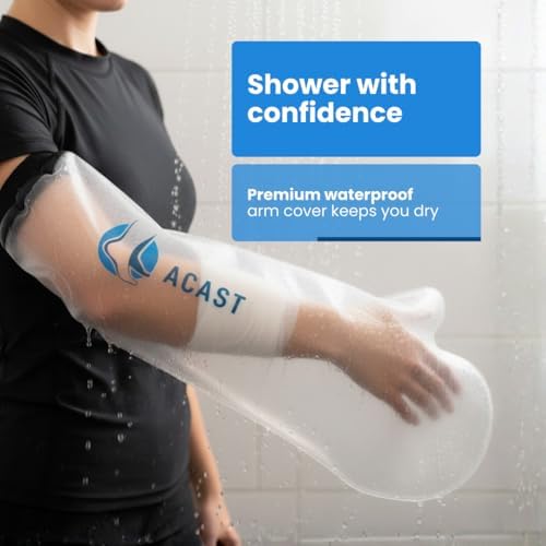 ACAST Arm Cast Cover for Shower - Waterproof Cast Cover for Injuries & Plaster, Reusable Hand Sleeve Dressing Protector, Wrist, Elbow & Fingers