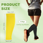 Sun Protection Leg Sleeves, Sports Compression Leg Cooling Ice Silk Sleeves with Anti-slip Silicone Strips
