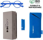 DIDINSKY readers presbyopia reading glasses anti blue light for men and women. Rubber touch, flexible temples and anti-reflective lenses. Klein +0.0 - DALI BIO