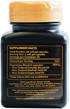 Omega 3 New Zealand Green Lipped Mussel Oil Soft gels for Joint Support and Mobility, Heart & Immune Support, No Fishy Aftertaste, 5-Pack, 300Soft gels, 2-Soft gels Per Day, 150 Day Supply