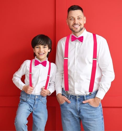 MDSTYLE Suspenders for Men Women Boys - Adjustable Y-Back