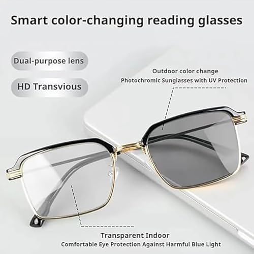 High-Definition Eye Protection Blue Light Filter Intelligent Zoom, Auto Focus Glasses Self Adjusting for Men Women