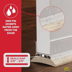 M-D Building Products Vinyl Cinch® U-Shape Door Bottom Seal, Slide-On Weatherstripping Draft Stopper, Easy to Install, Fits 36” x 1-3/4” Doors, Fills 3/8”- 3/4” Gaps, 43336, White