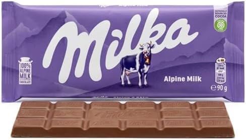 Milka Alpine Milk Chocolate - 90g (Pack of 10)