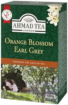 Ahmad Tea Orange Blossom with Earl Grey, Loose Leaf, 500 gram (17.6 ounces) box.