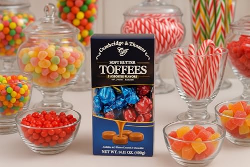 Toffee Candy Caramel Creamy Milk Chocolate Gift Box 14.11 oz - Individually Foil Wrapped Sweets - Holiday Treat Christmas Gift, Party Favor Office Dessert Delight