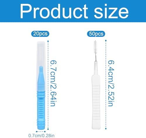 lasuroa 70pcs Shower Head Cleaning Tools, Including 20 Cleaner Brushes & 50 Showerhead Hole Brushes Practical Anti Clogging Unclogger Tool Picks Accessories for Faucets Sink Tiny Gaps Small Nozzles