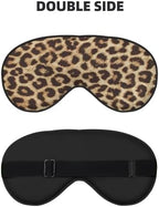 Leopard Print Sleep Mask for Women Men, Soft and Comfortable Eye Mask with Adjustable Strap for Travel Yoga Nap Sleeping