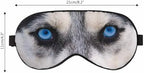 Husky Sleep Eye Mask Blue Wolf Eyes Staring Angry Look Men Women Sleep Mask with Adjustable Strap Eye Cover Eye Shade for Travel, Nap,Meditation