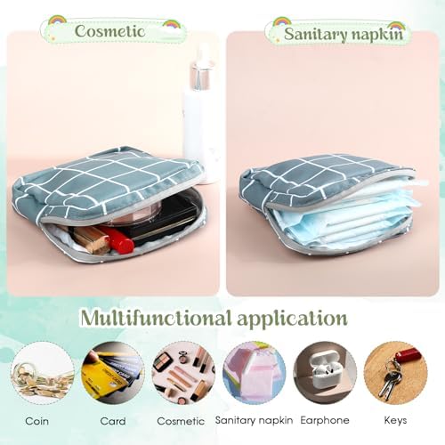 Jeffdad 3pcs Sanitary Napkin Storage Bag, Portable Reusable Menstrual Pads Bags Women Tampon Bags Feminine Products Bag Period Kit Bag (Type one)