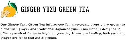 Yamamotoyama Ginger Yuzu Green Tea, 18 bags