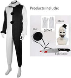 Moalioi Clown Costume Cosplay Halloween Bodysuit The Killer Clown Cosplay Costume Full Set