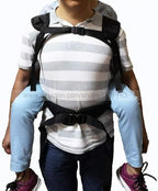 Double Layer Patient Lift Sling Carrier One-Person Transferring Belt for Carrying Up and Down Stairs to Bed,Wheelchair,Chair,Car,Vehicle for Elderly,Handicapped,Disabled,Bedridden (Black, Small)