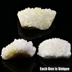 JIC Gem Natural White Quartz Crystal Cluster Geode Druzy Healing Stone Home Decoration Gemstone Specimen Large 1pc 1.1-1.54 lb