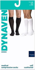 DYNAVEN by Sigvaris Unisex Compression Calf-High Cushioned Socks for Men, Women 20-30mmHg Weight - Closed Toe Design for Everyday Support