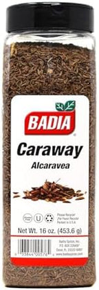 Badia Caraway Seeds, 16 oz - Whole Seed for Cooking, Mild Anise Flavor For Bread, Soups, Stews