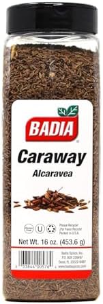 Badia Caraway Seeds, 16 oz - Whole Seed for Cooking, Mild Anise Flavor For Bread, Soups, Stews